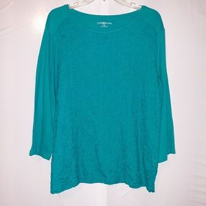 Women's Croft & Barrow xl eyelet overlay top